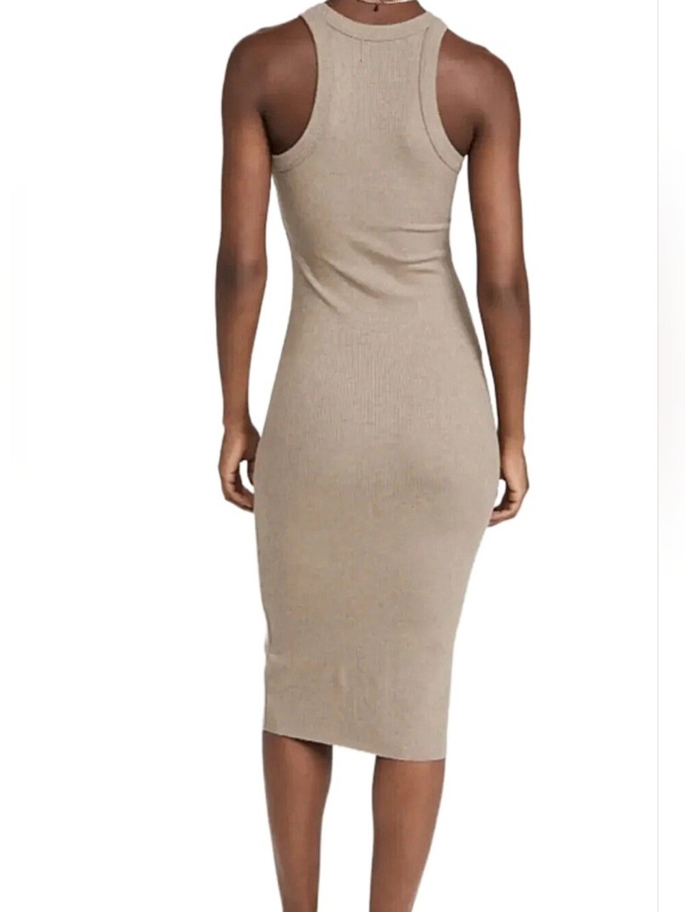 WSLY The Rivington Ribbed Dress In Walnut Heather - Picture 8 of 8